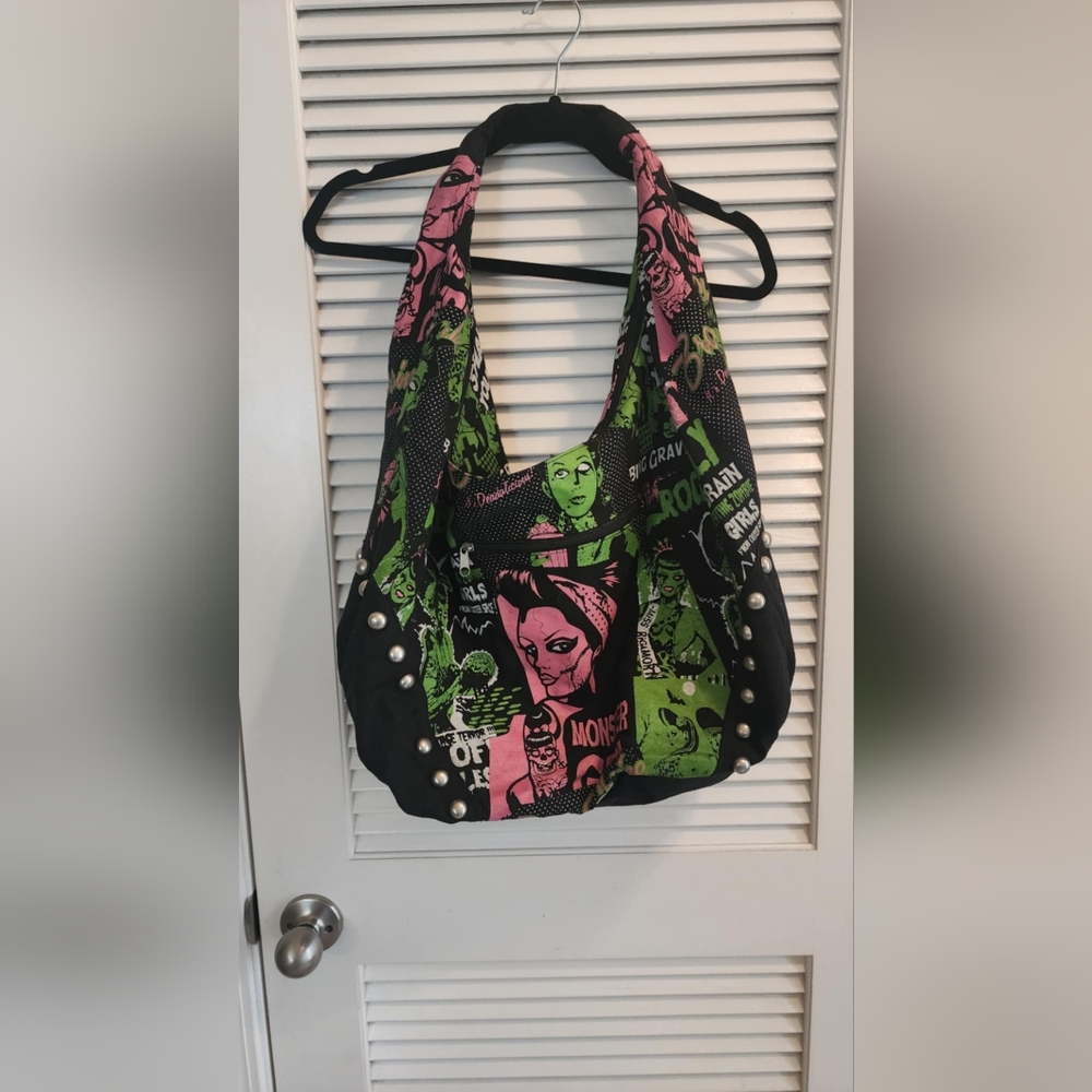 Large Rockabilly Over The Shoulder Purse